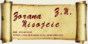 Zorana Misojčić vizit kartica